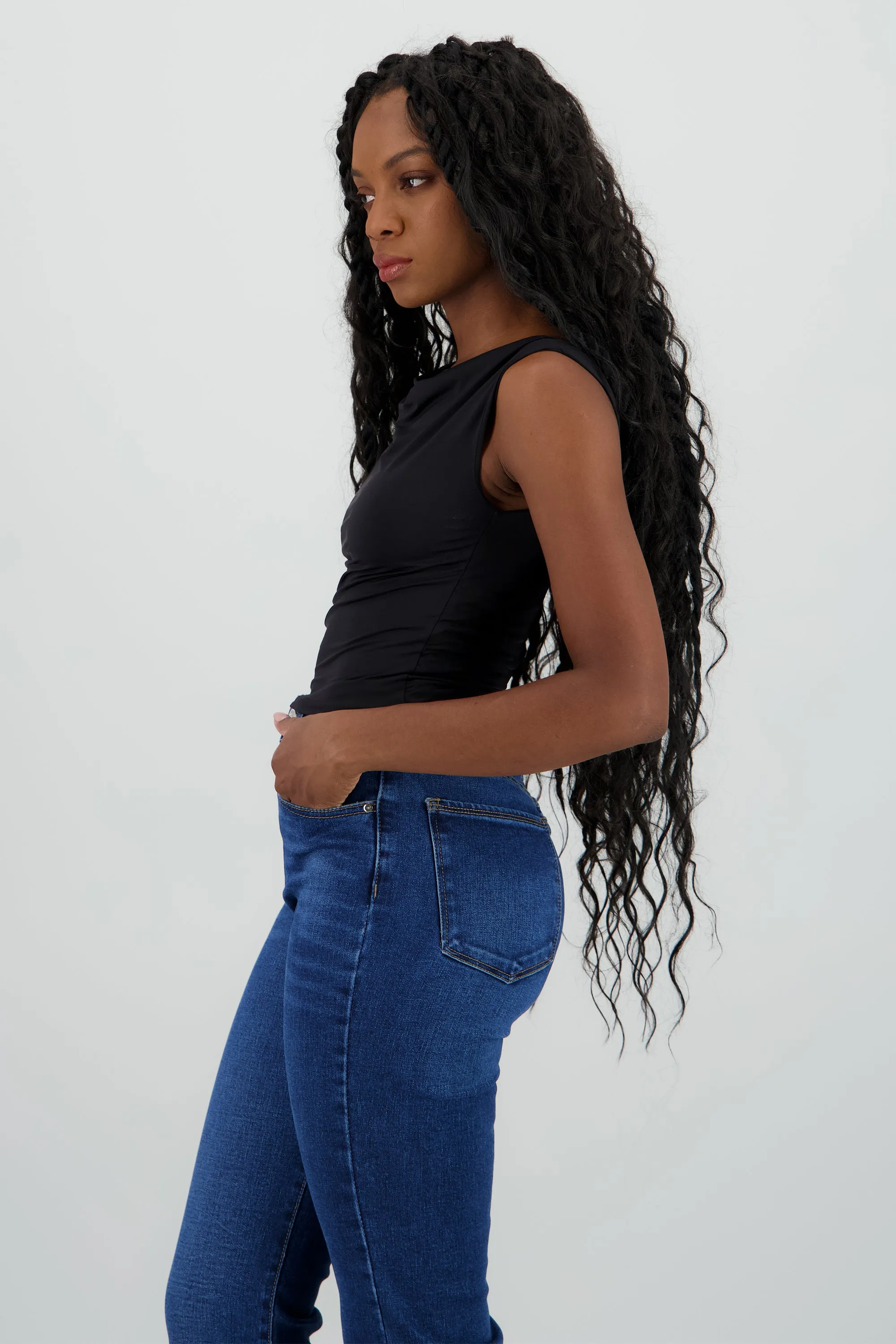 Top detalle tirante volteado licra tacto suave sold by Shasa product image thumbnail 3