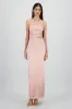 Vestido maxi satin strapless drapeado sold by Shasa