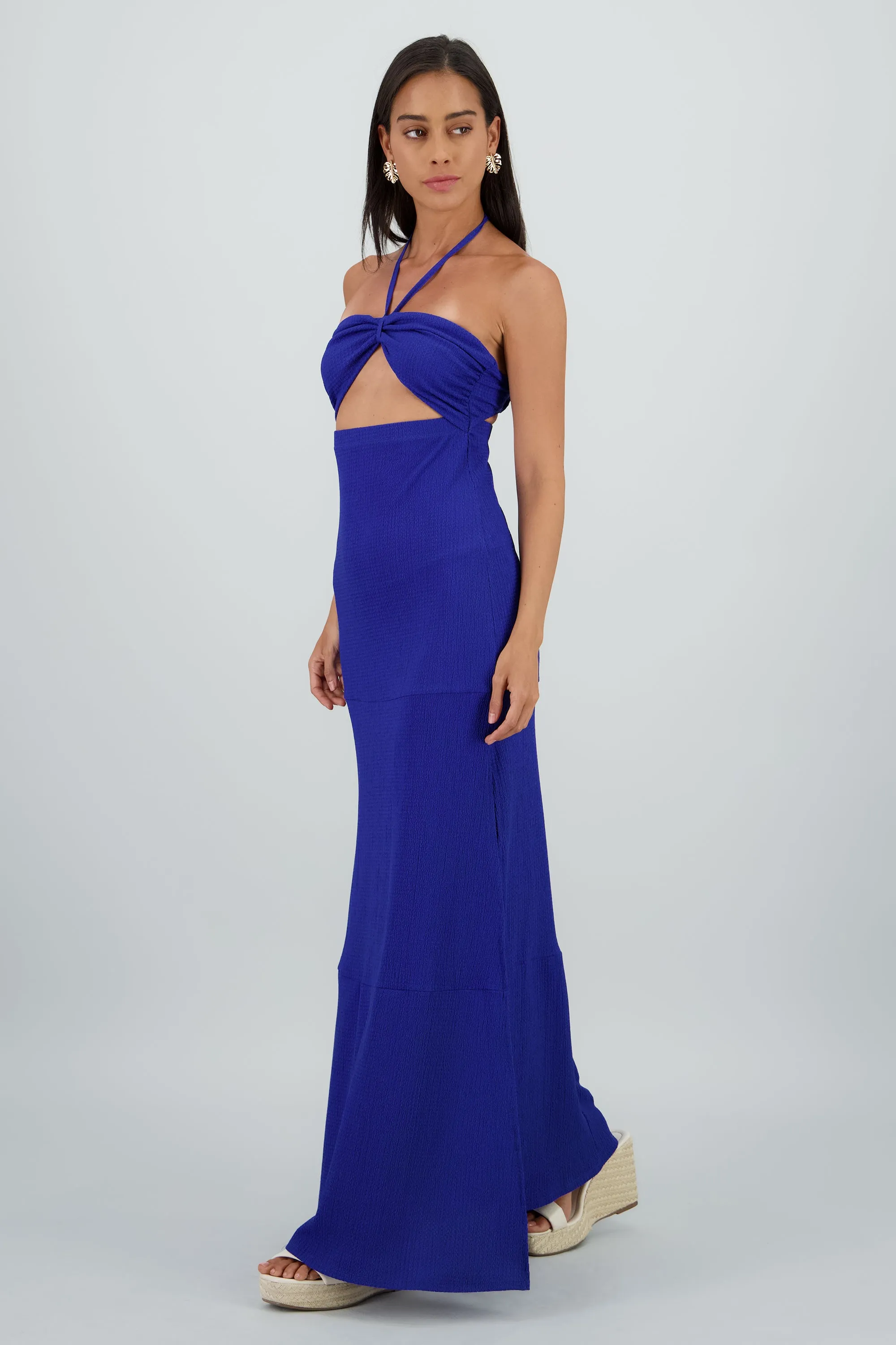 Vestido maxi halter textura cutout sold by Shasa product image thumbnail 2