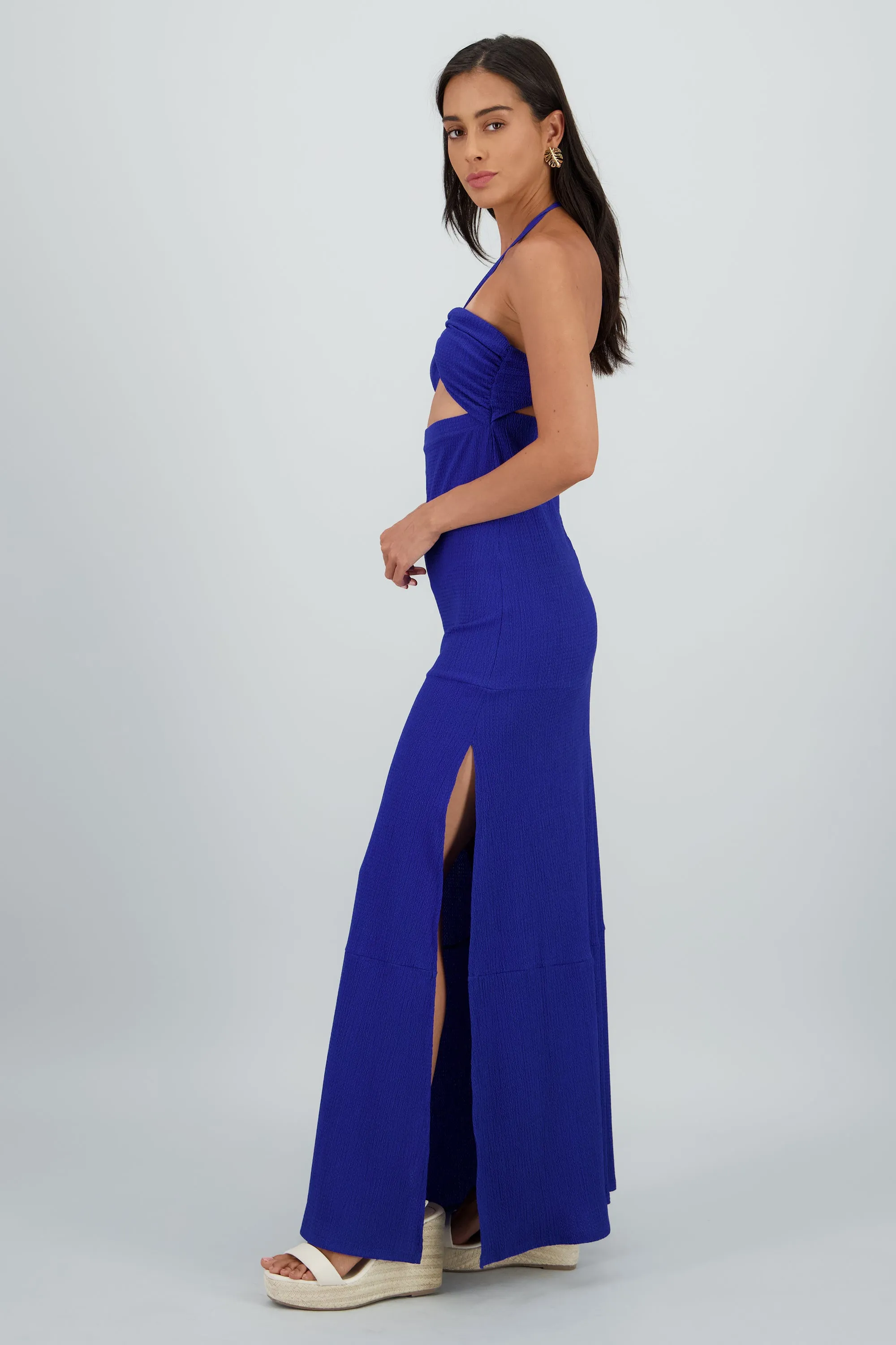 Vestido maxi halter textura cutout sold by Shasa product image thumbnail 3