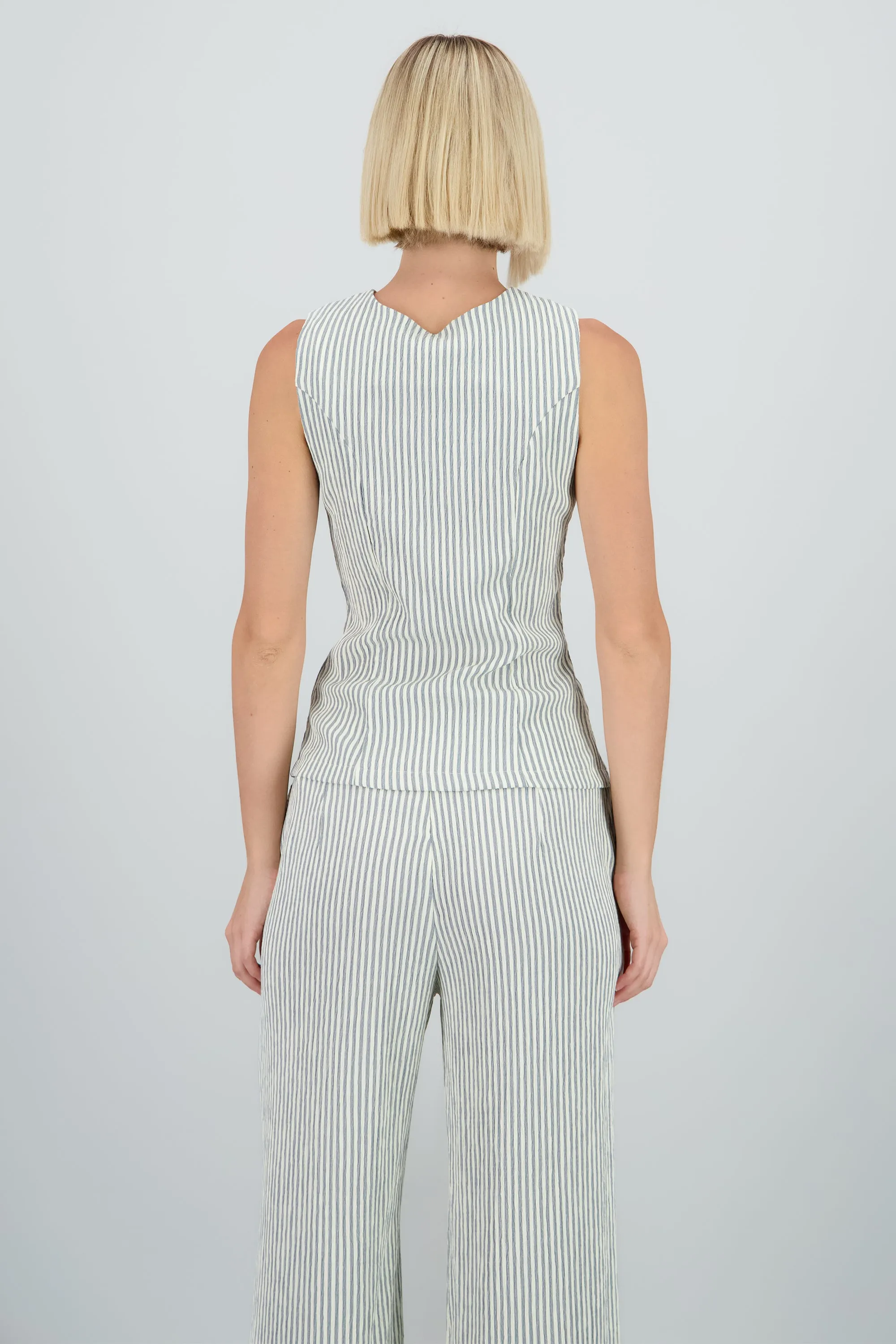 Chaleco largo sastre rayas sold by Shasa product image thumbnail 4