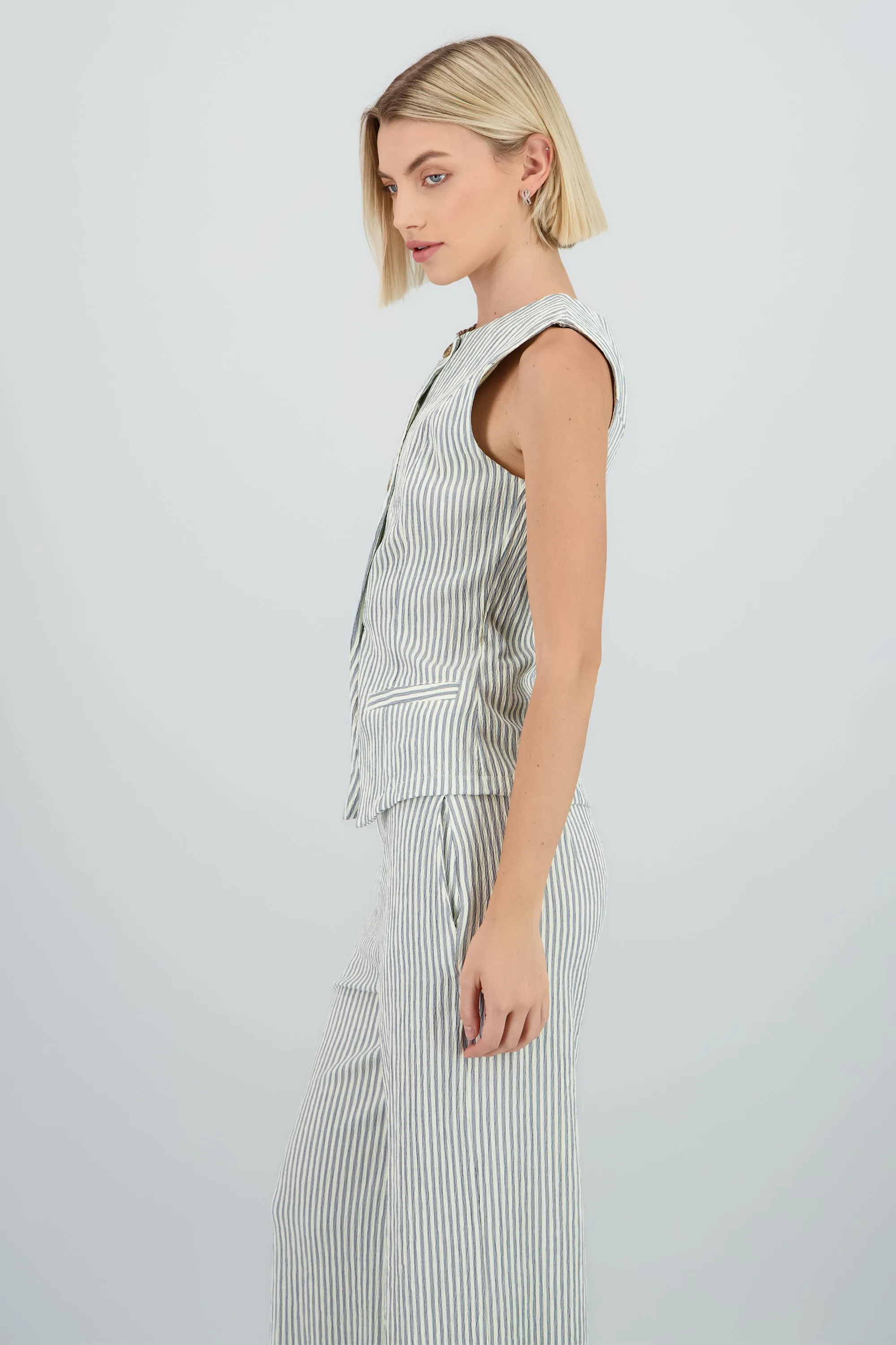 Chaleco largo sastre rayas sold by Shasa product image thumbnail 3