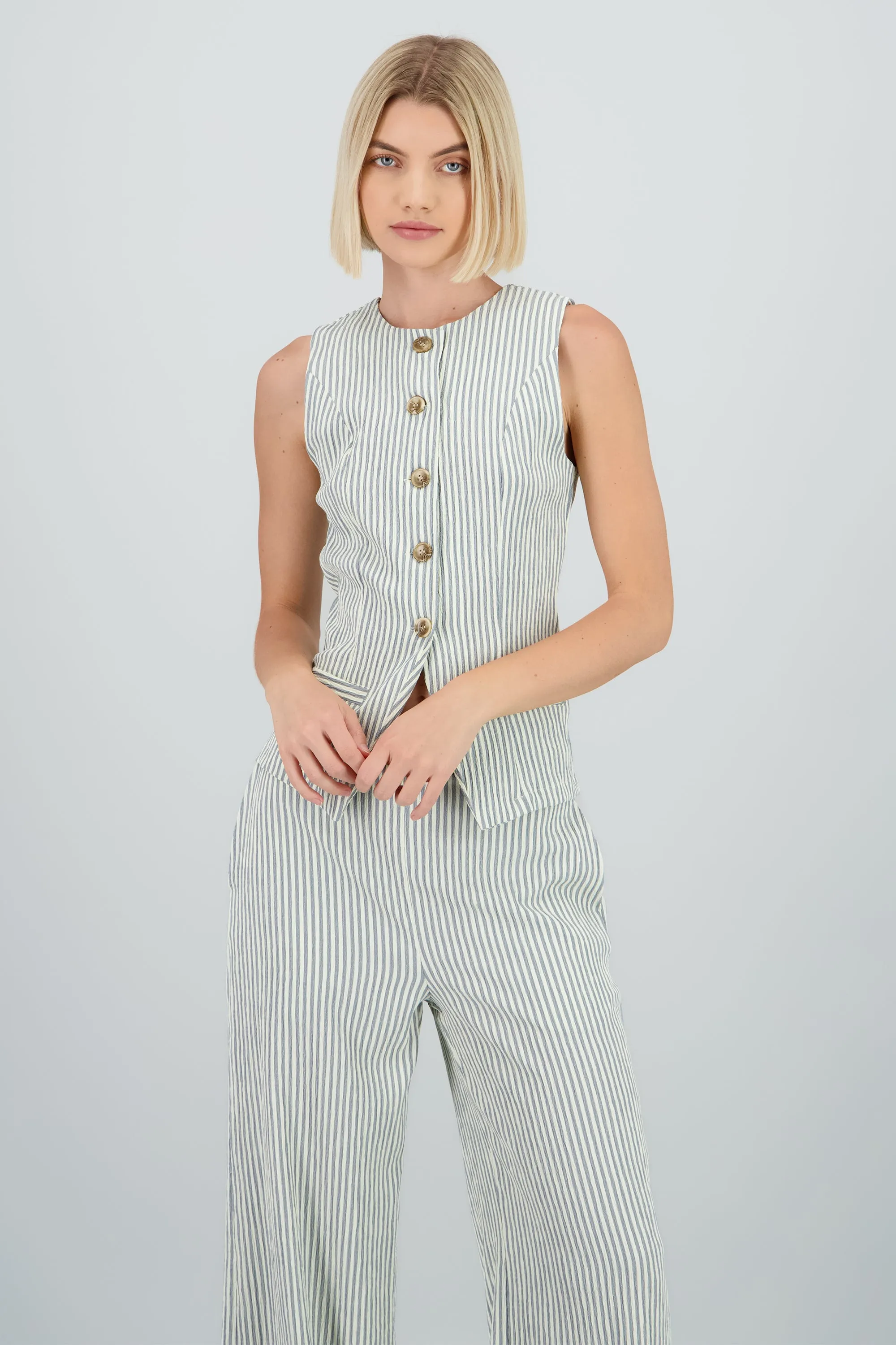 Chaleco largo sastre rayas sold by Shasa product image thumbnail 2