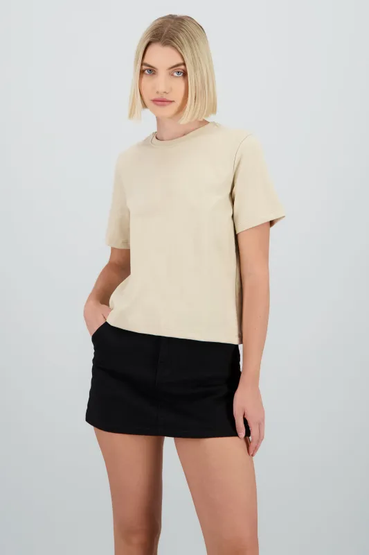 Playera manga corta cuello redondo lisa sold by Shasa