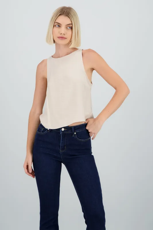 Blusa fluida sin manga sold by Shasa