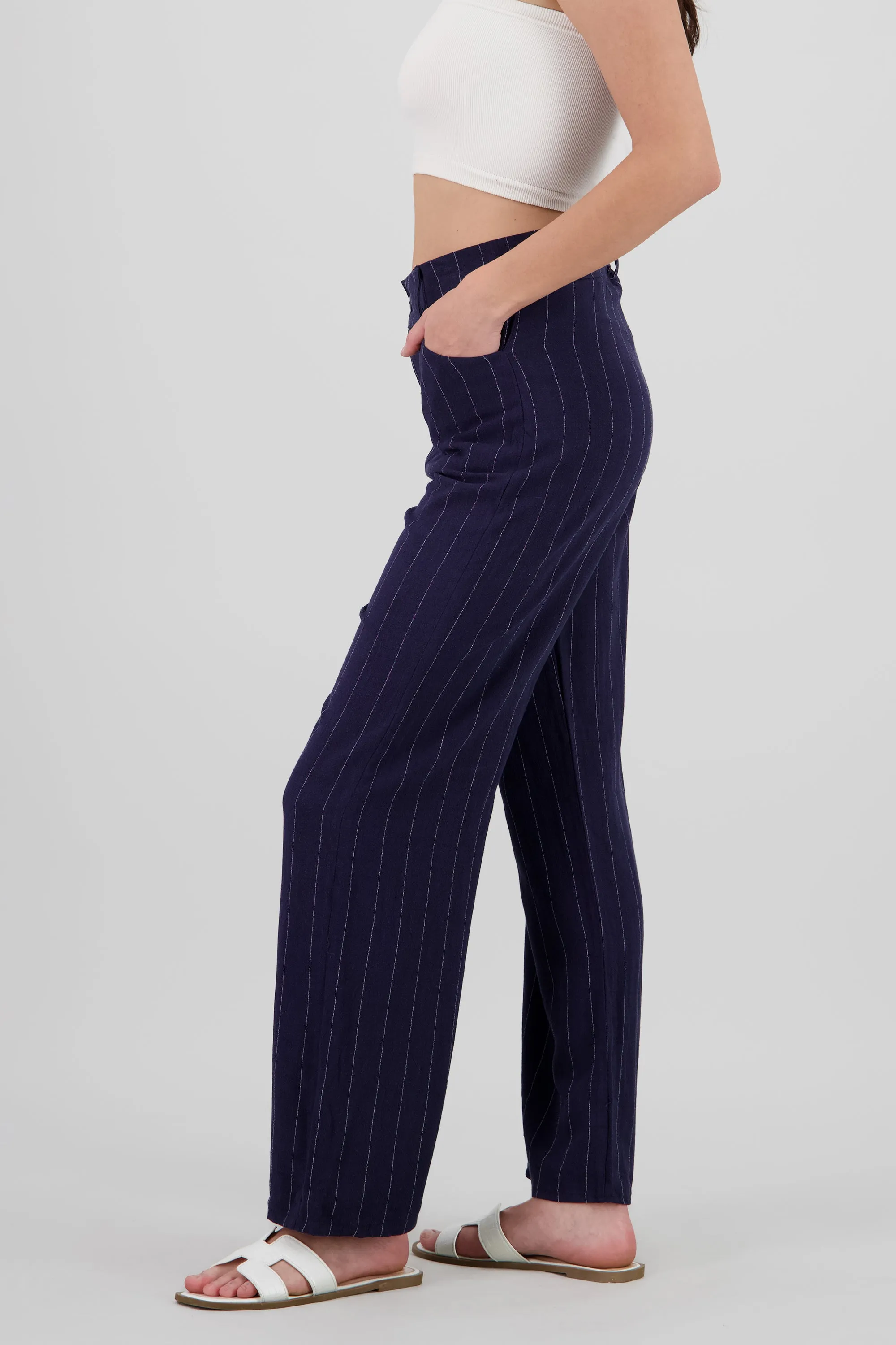 Pantalon rayas diplomaticas lino sold by Shasa product image thumbnail 3