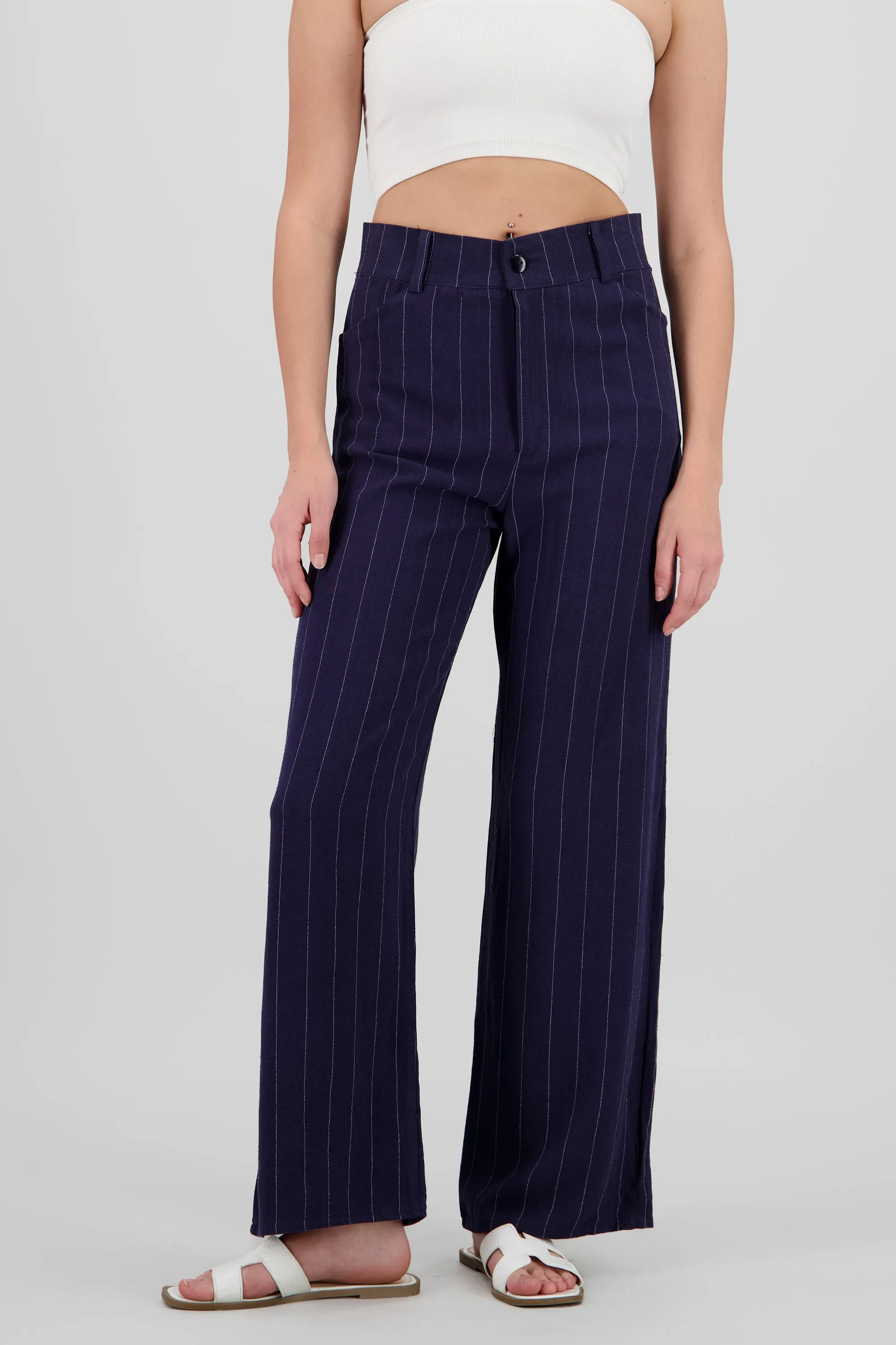 Pantalon rayas diplomaticas lino sold by Shasa product image thumbnail 2