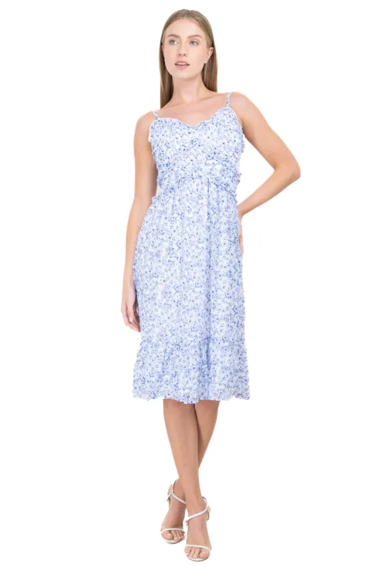 Vestido midi olanes flores sold by Shasa