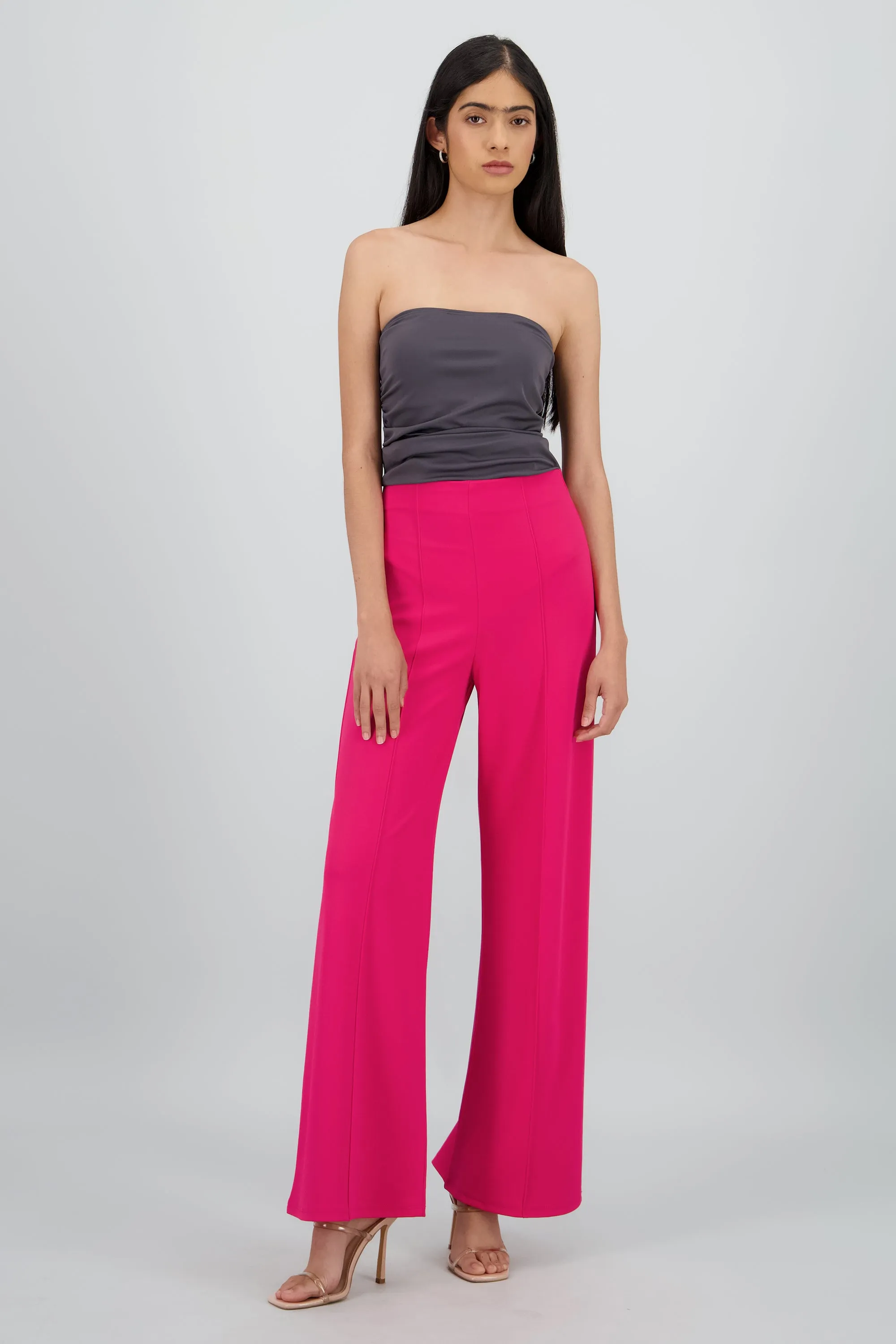 Pantalón Wide Leg Cintura Alta Costuras sold by Shasa