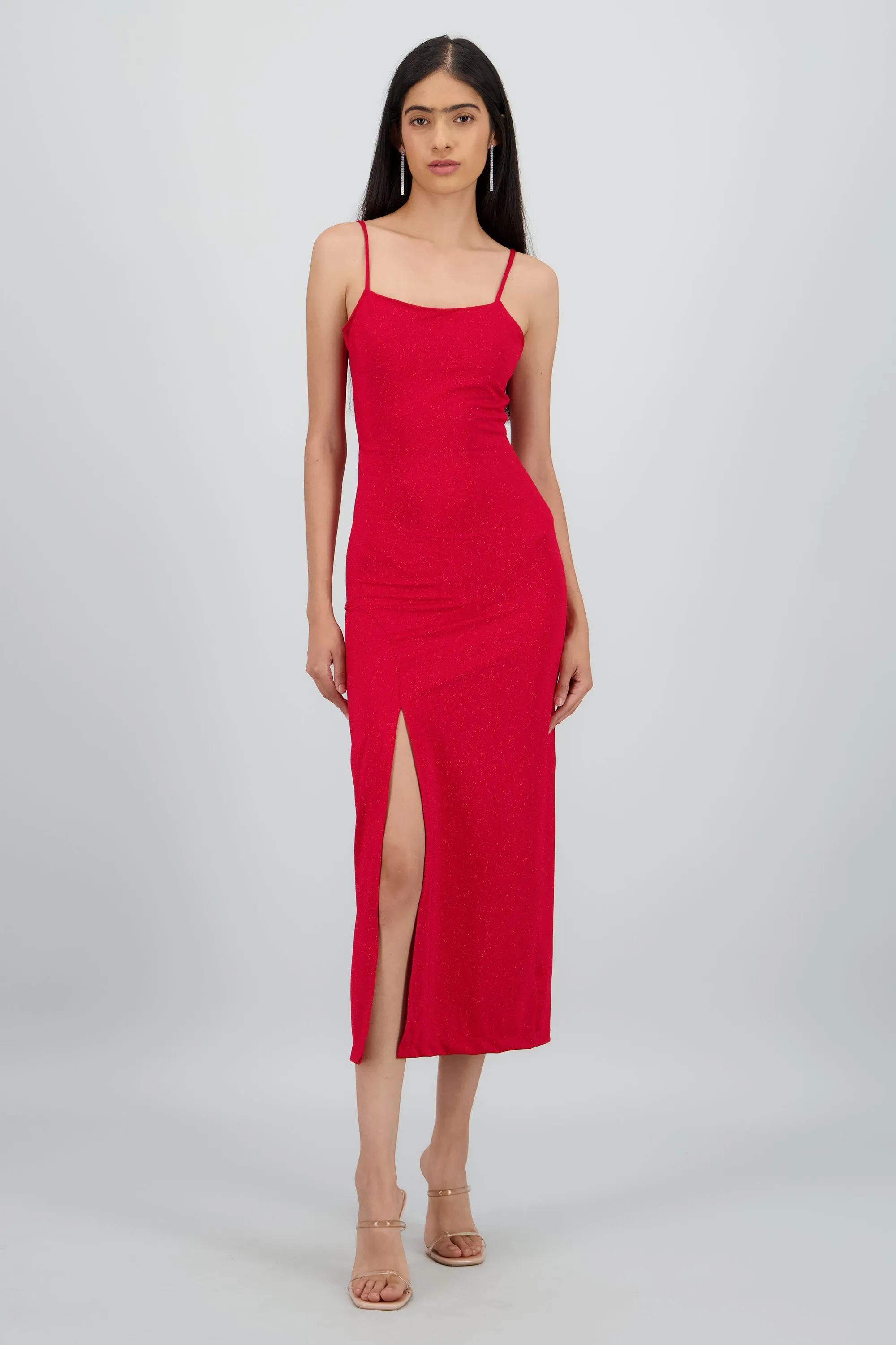 Vestido maxi brillos espalda abierta sold by Shasa