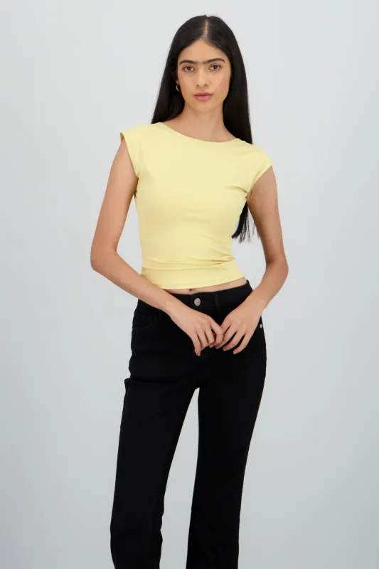 Top manga corta escote espalda sold by Shasa