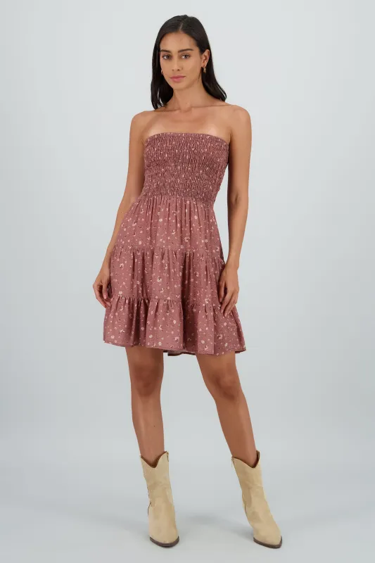 Vestido strapless con elastico sold by Shasa