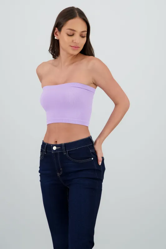 Top Tubo Strapless Rib sold by Shasa