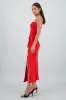 Vestido bandeau satin con nudo sold by Shasa