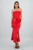 Vestido bandeau satin con nudo sold by Shasa