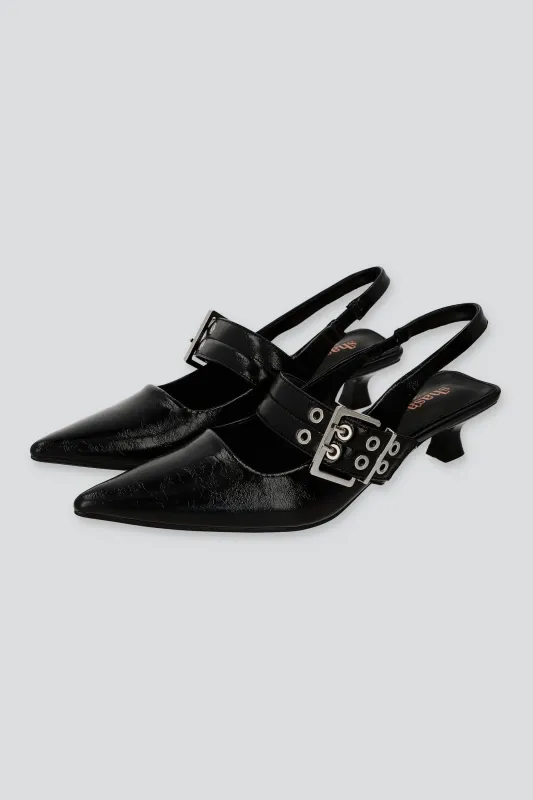 Tacón puntal kitten slingback hebilla sold by Shasa