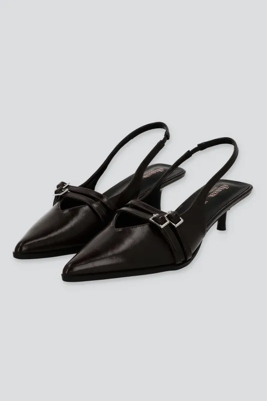 Tacón puntl kitten slingback hebilla mini sold by Shasa