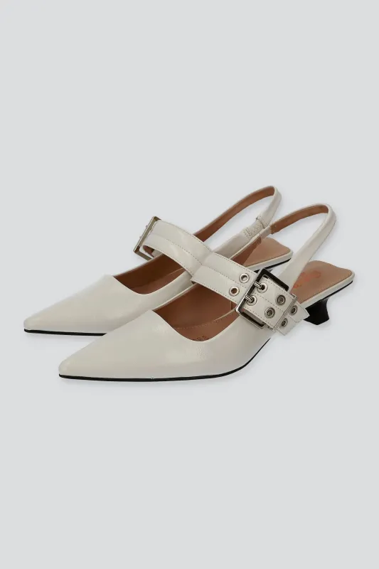 Tacón puntal kitten slingback hebilla sold by Shasa