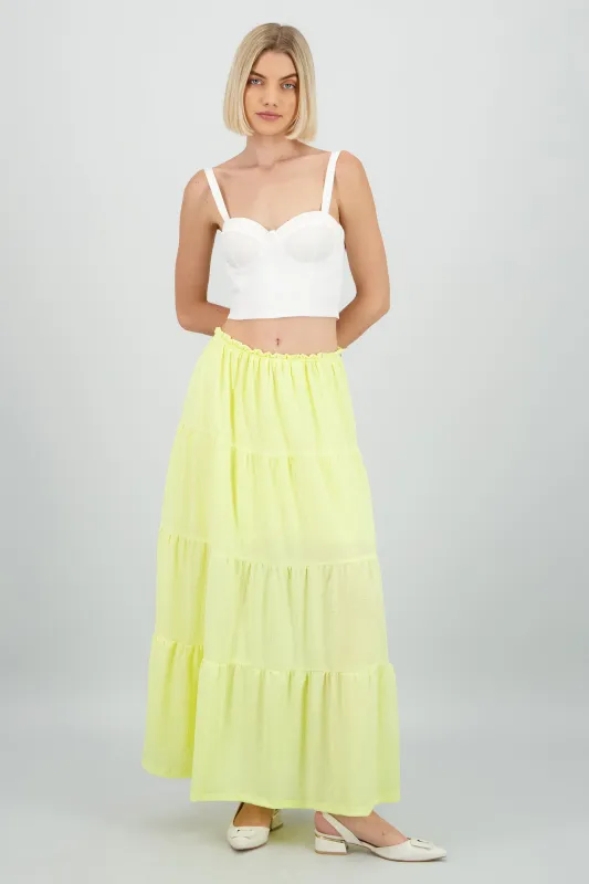 Falda maxi detalle olanes resorte sold by Shasa