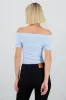 Top rayas off shoulder sold by Shasa