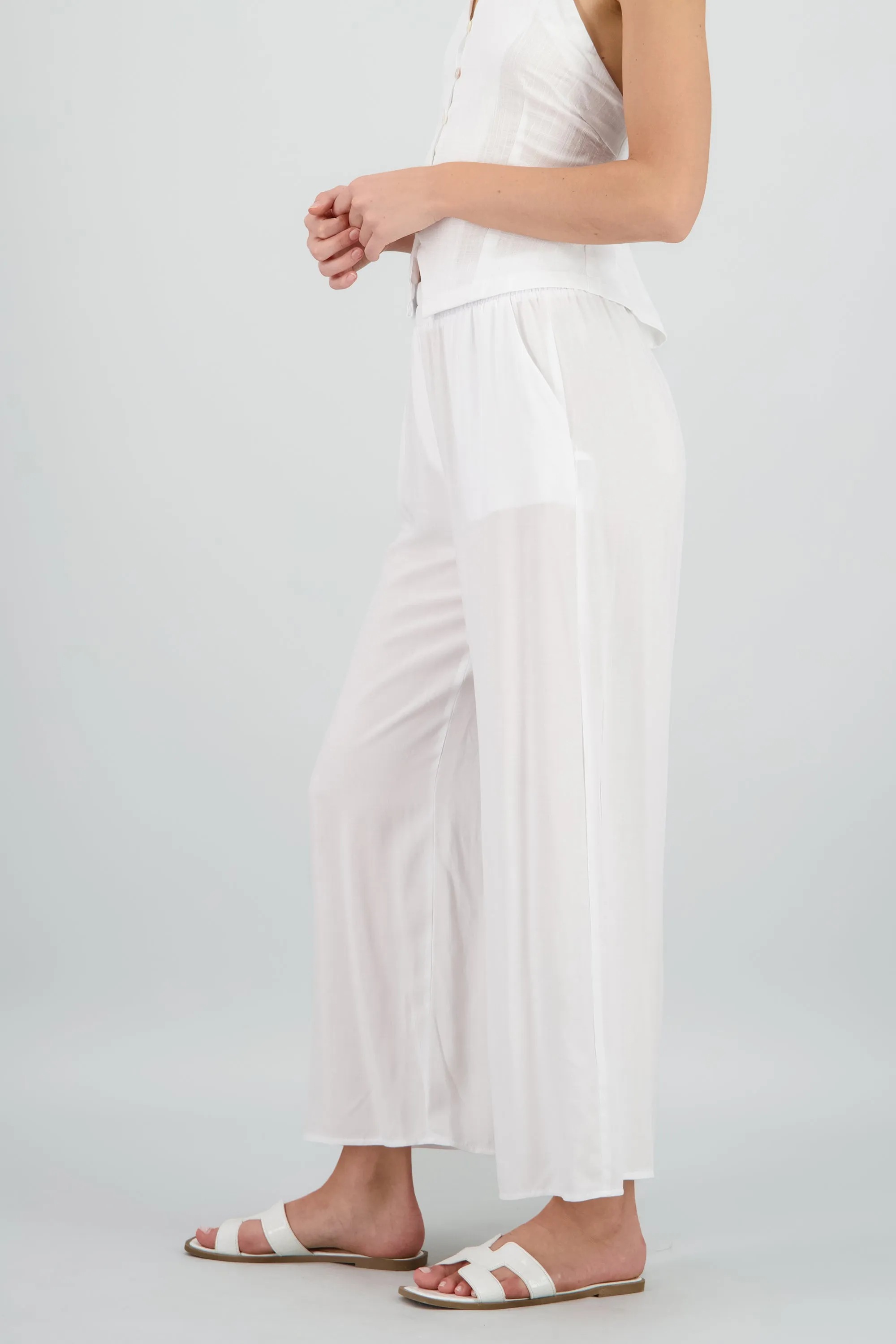 Pantalón Wide Leg Cintura Alta Fruncida sold by Shasa product image thumbnail 3