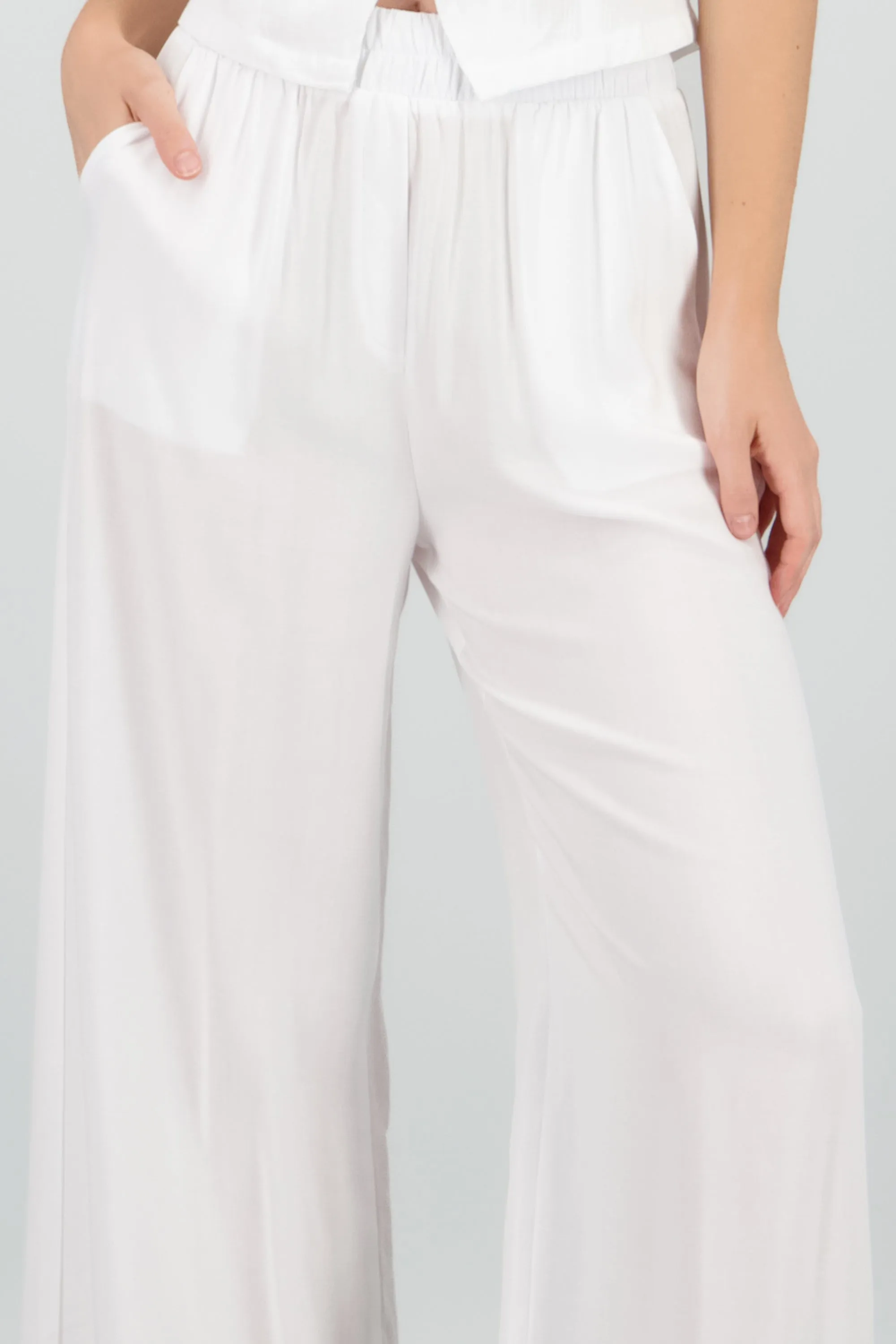 Pantalón Wide Leg Cintura Alta Fruncida sold by Shasa product image thumbnail 5