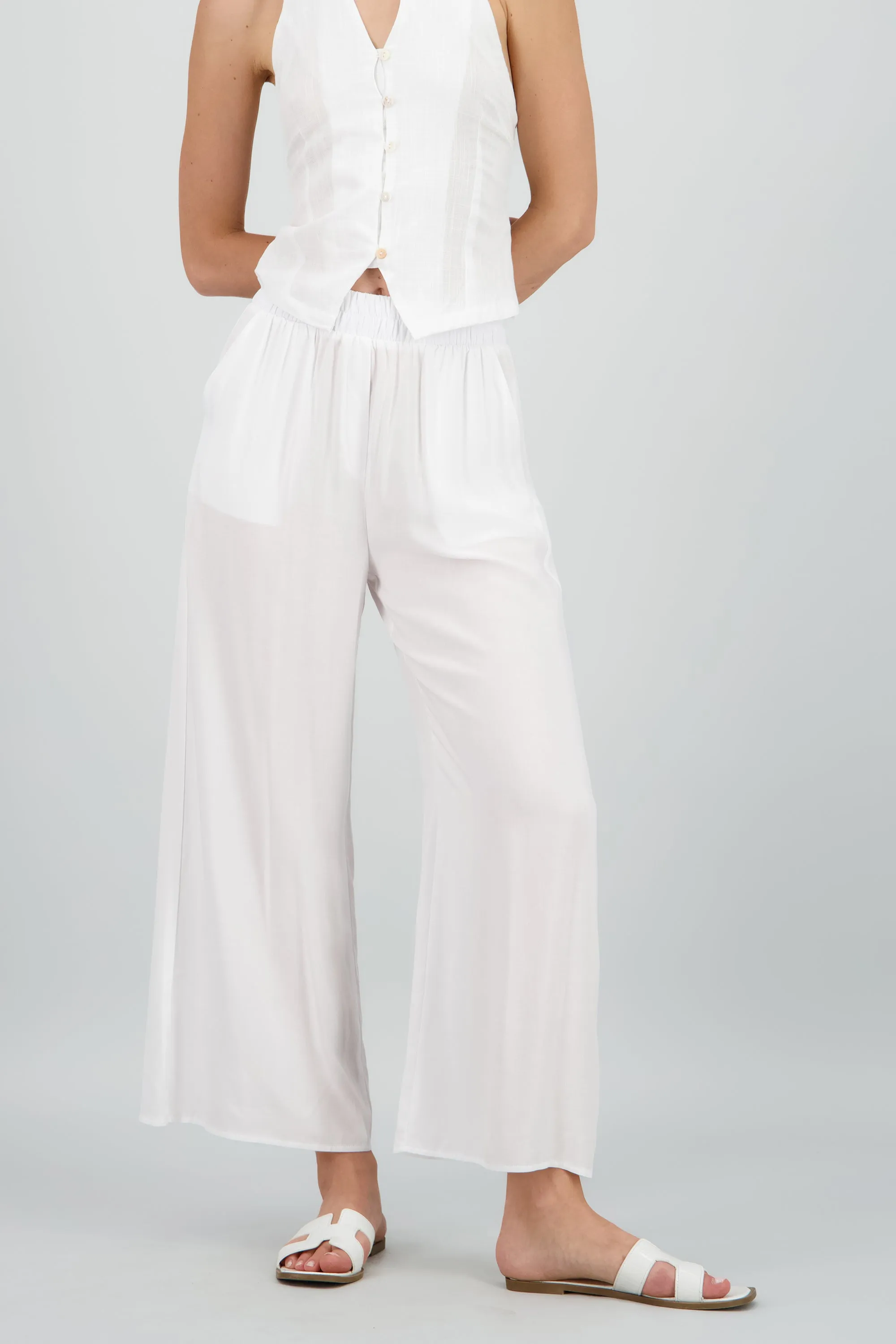 Pantalón Wide Leg Cintura Alta Fruncida sold by Shasa product image thumbnail 2