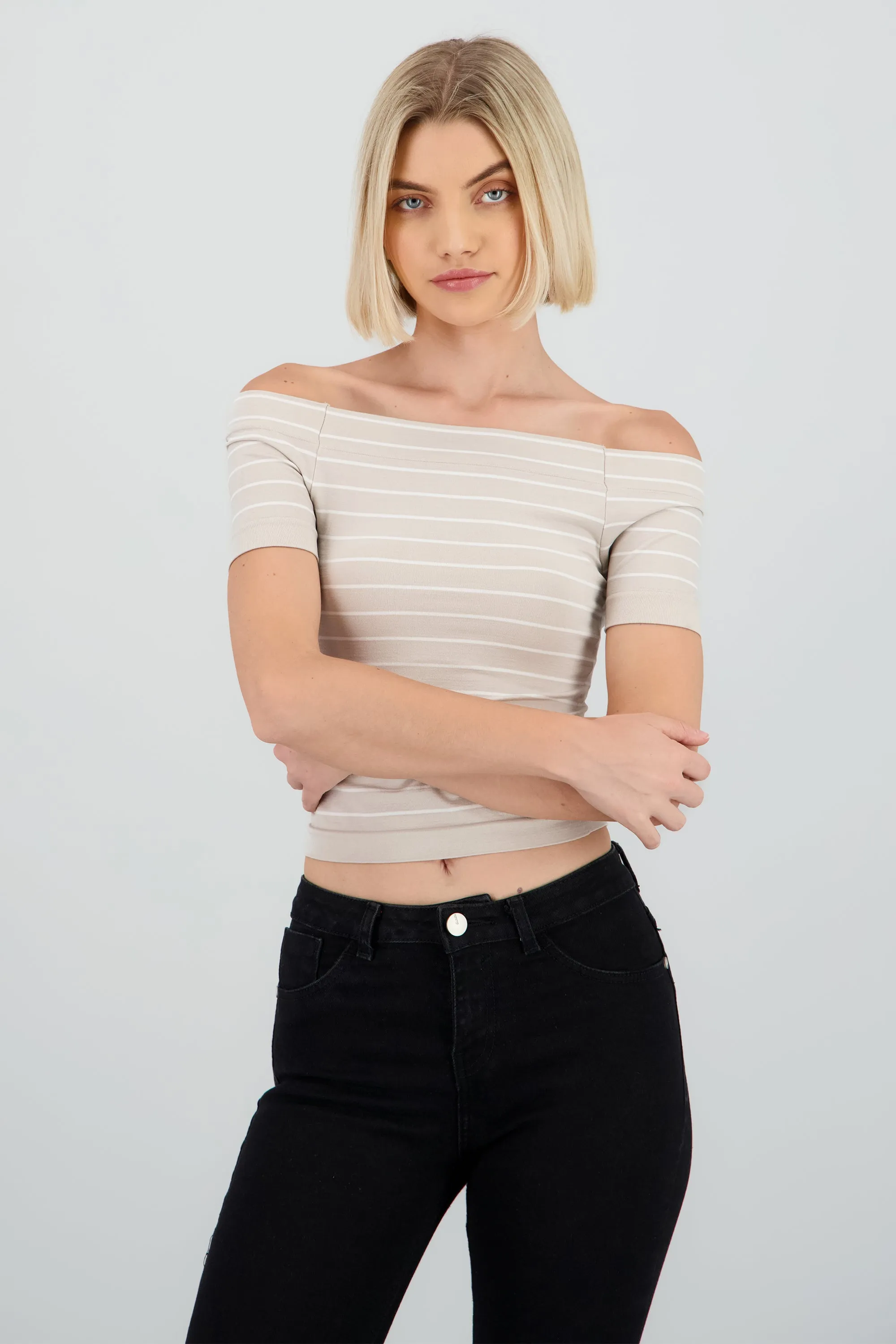 Top rayas off shoulder sold by Shasa product image thumbnail 2
