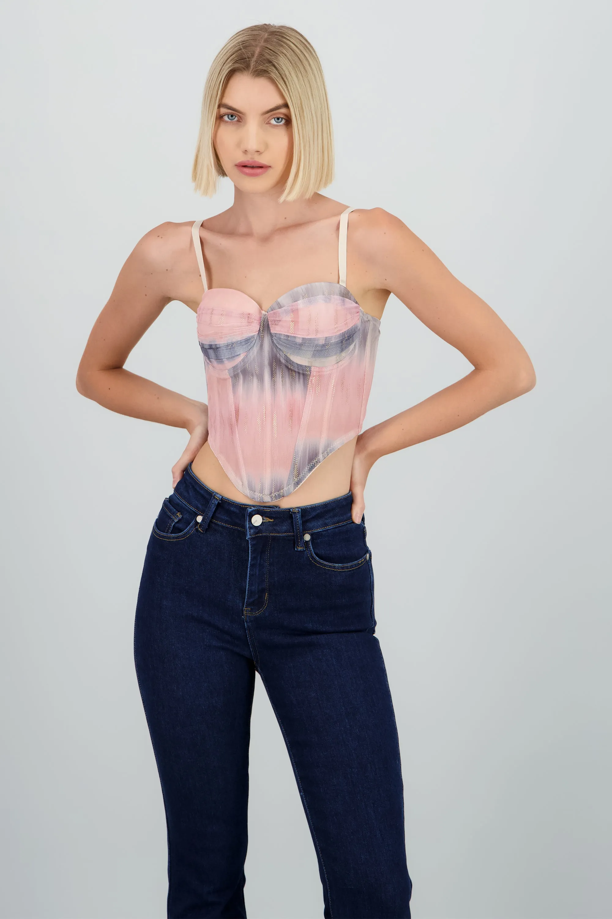 Corset copas color difuminado sold by Shasa