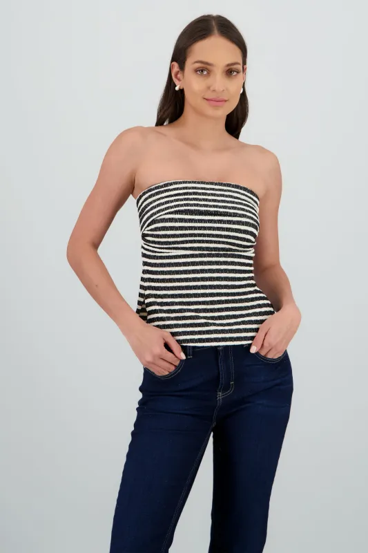 Top strapless dobles rayas sold by Shasa