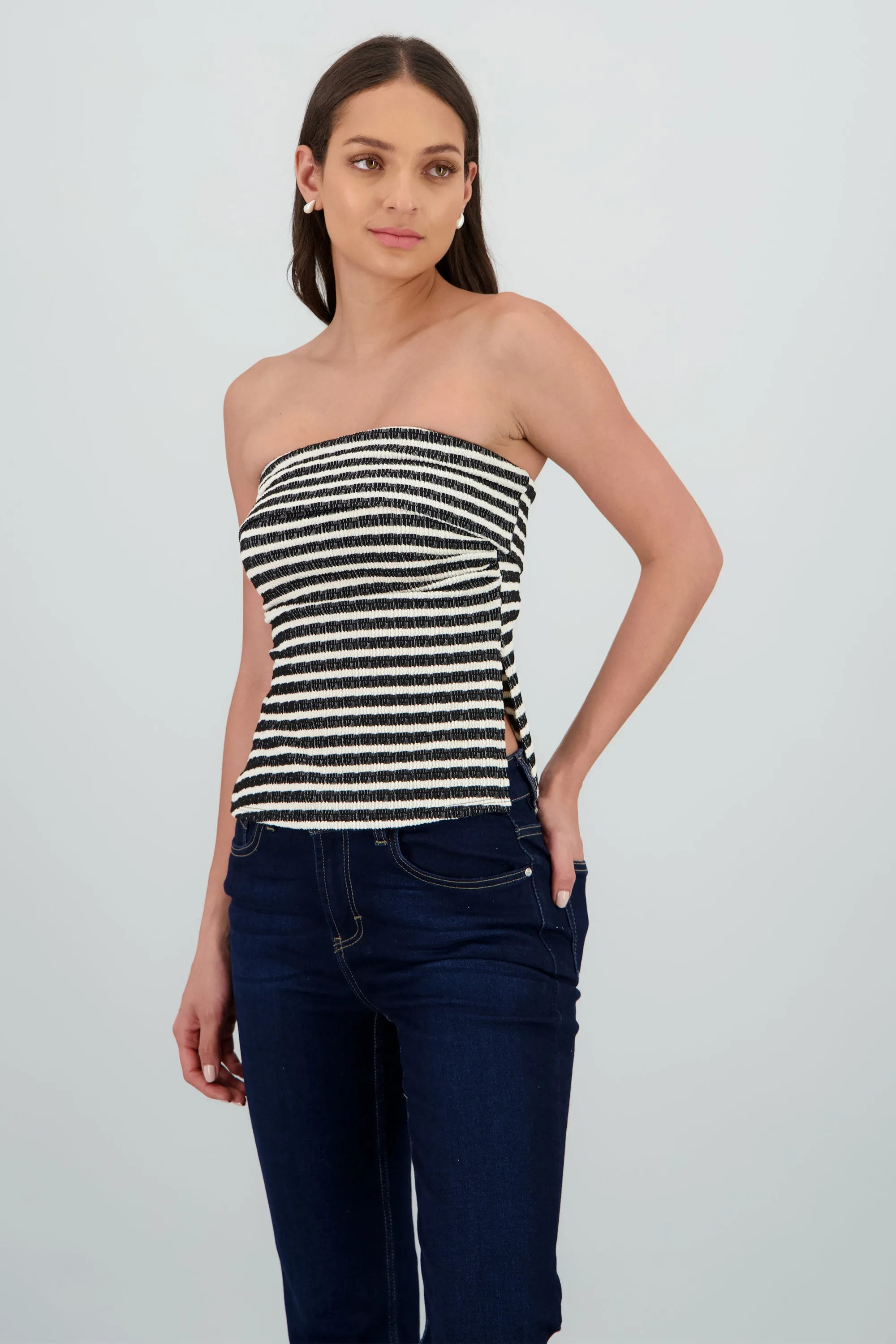 Top strapless dobles rayas sold by Shasa product image thumbnail 2