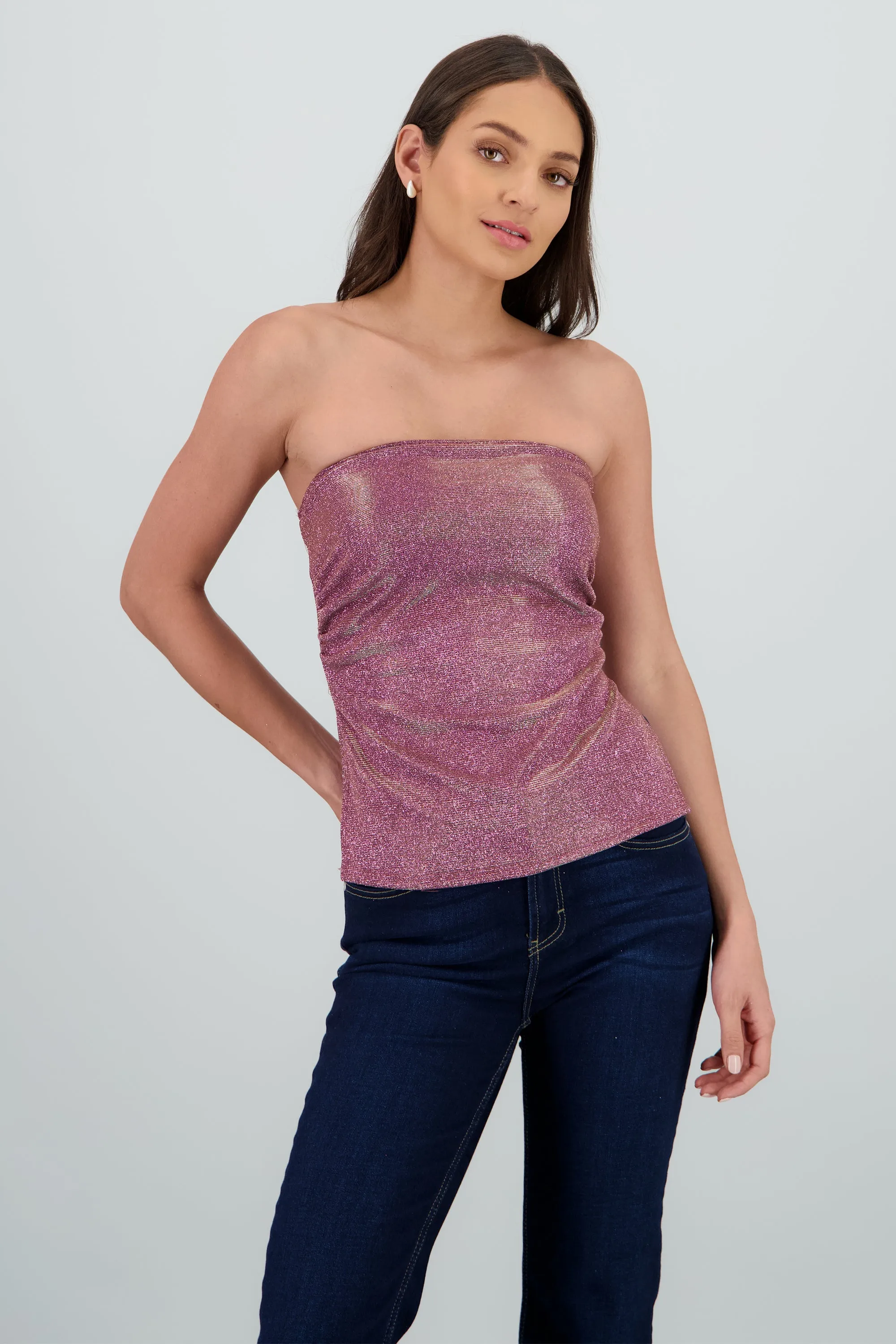 Top tubo abertura brillos sold by Shasa