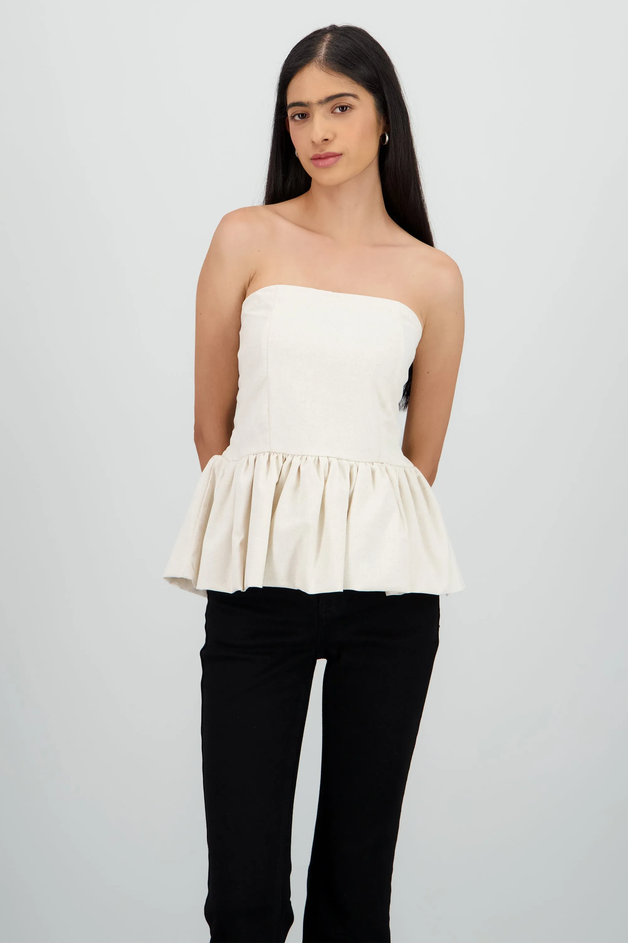 Top strapless durbuja detalle smock sold by Shasa product image thumbnail 2