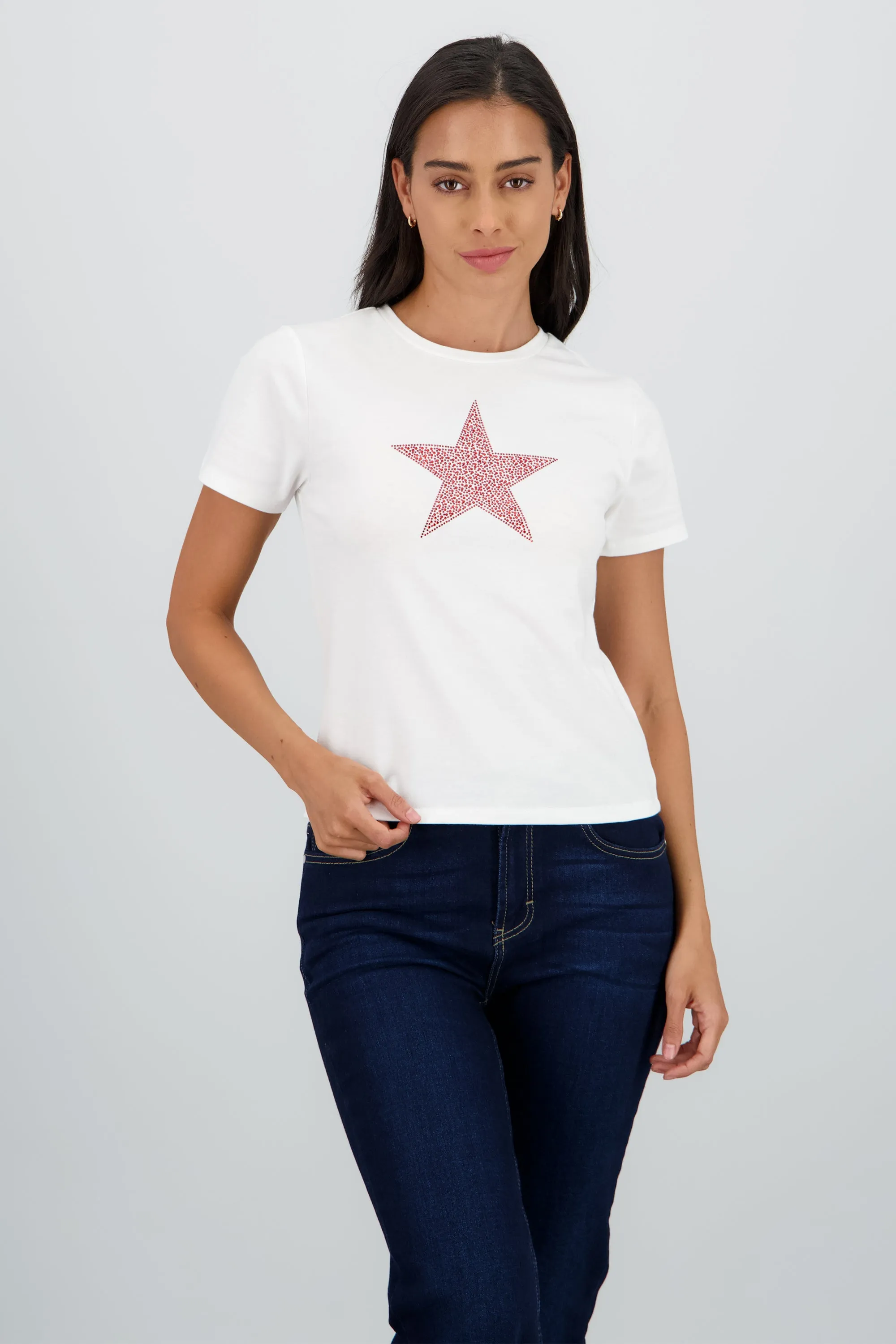 Playera estrella brillos sold by Shasa