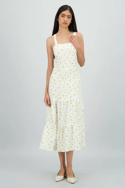 Vestido midi tirantes estampado flores sold by Shasa