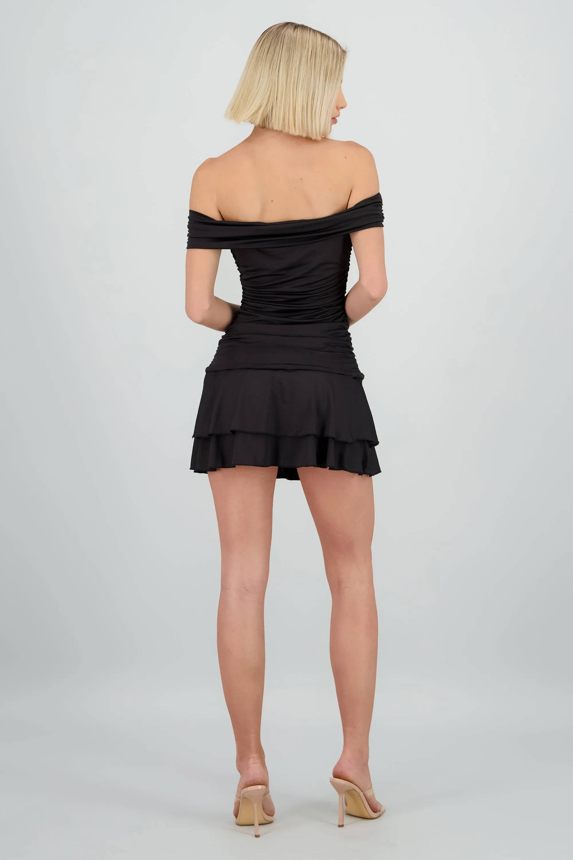 Vestido off shoulder drapeado sold by Shasa product image thumbnail 4