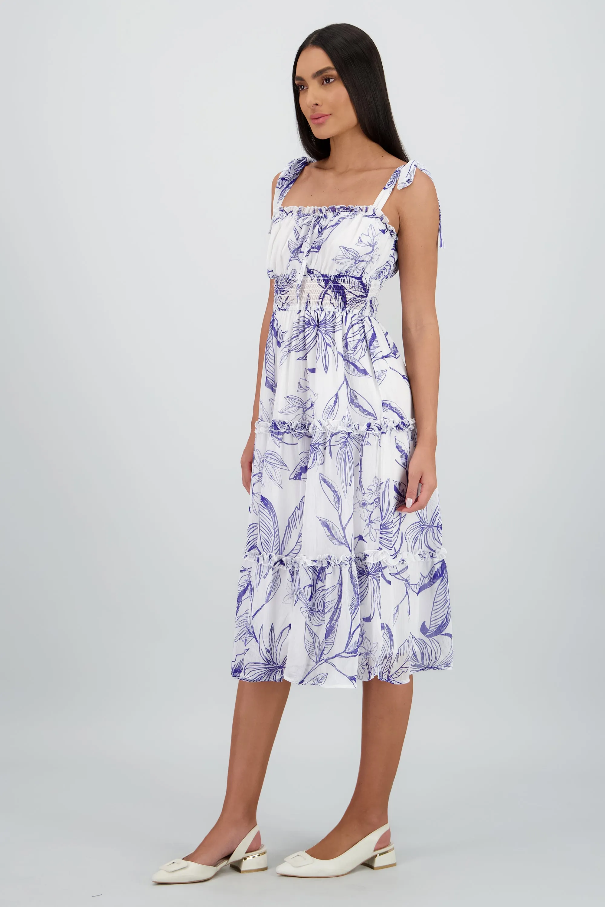 Vestido maxi tirantes estampado tropical sold by Shasa product image thumbnail 3