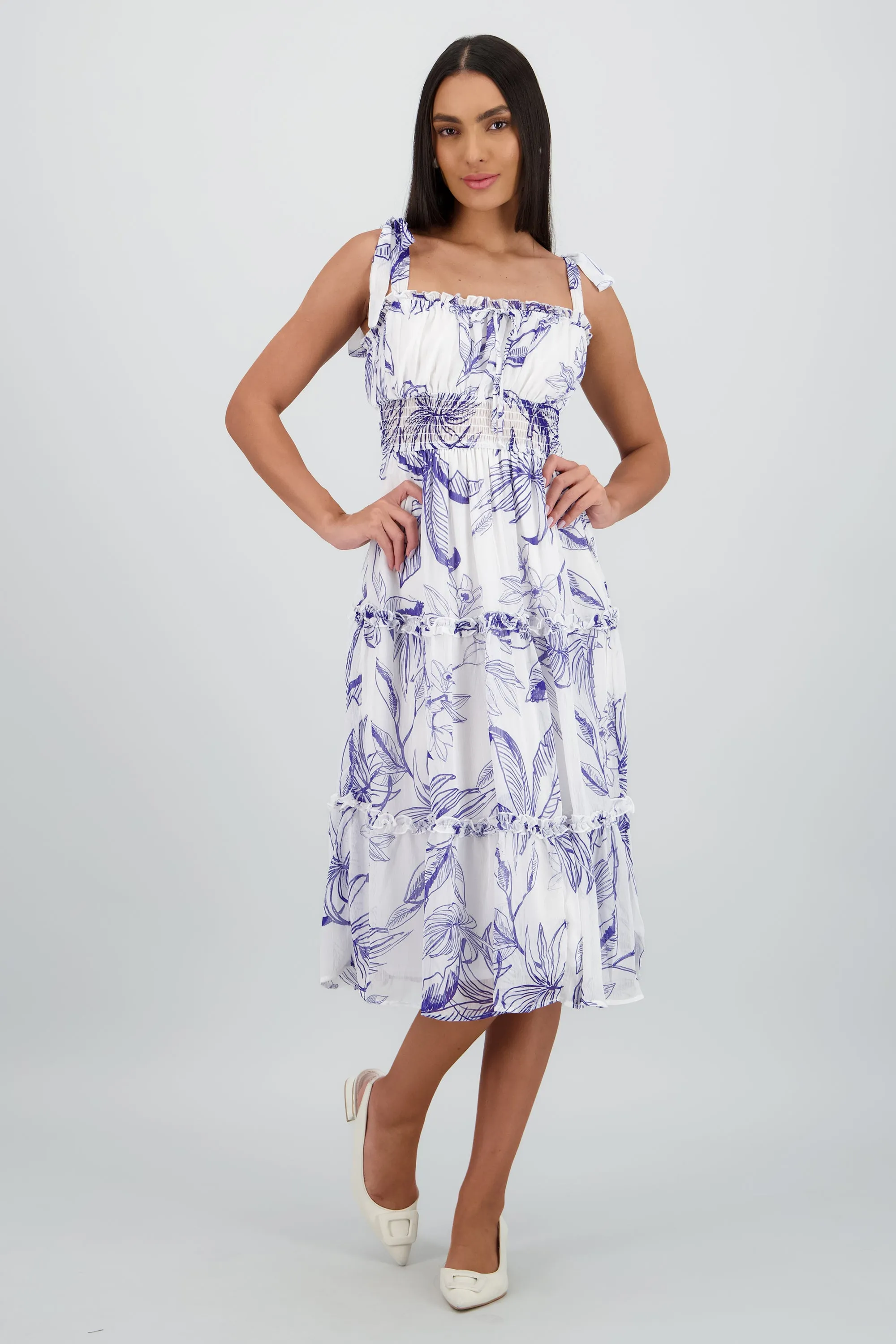 Vestido maxi tirantes estampado tropical sold by Shasa product image thumbnail 2