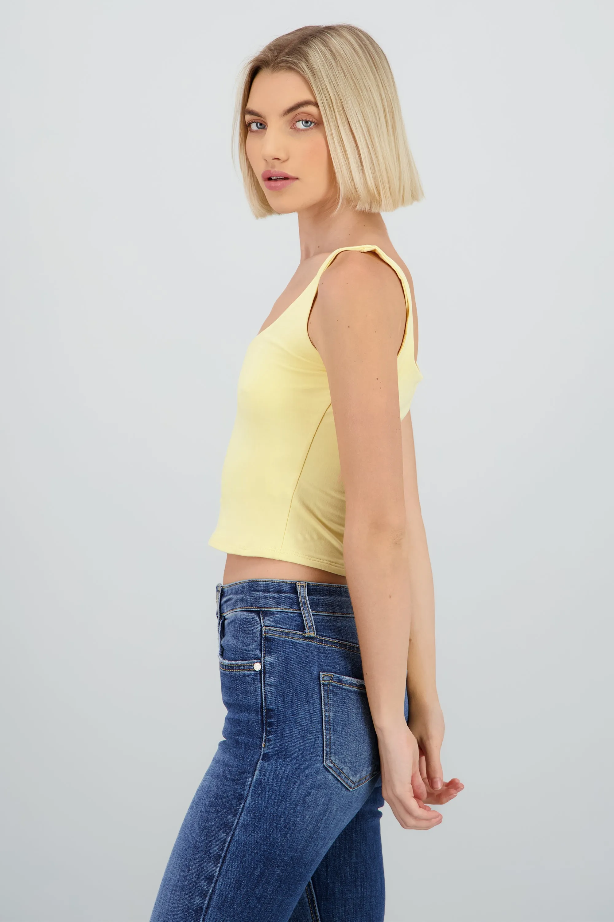 Top tirantes escote v forrado doble tela sold by Shasa product image thumbnail 3