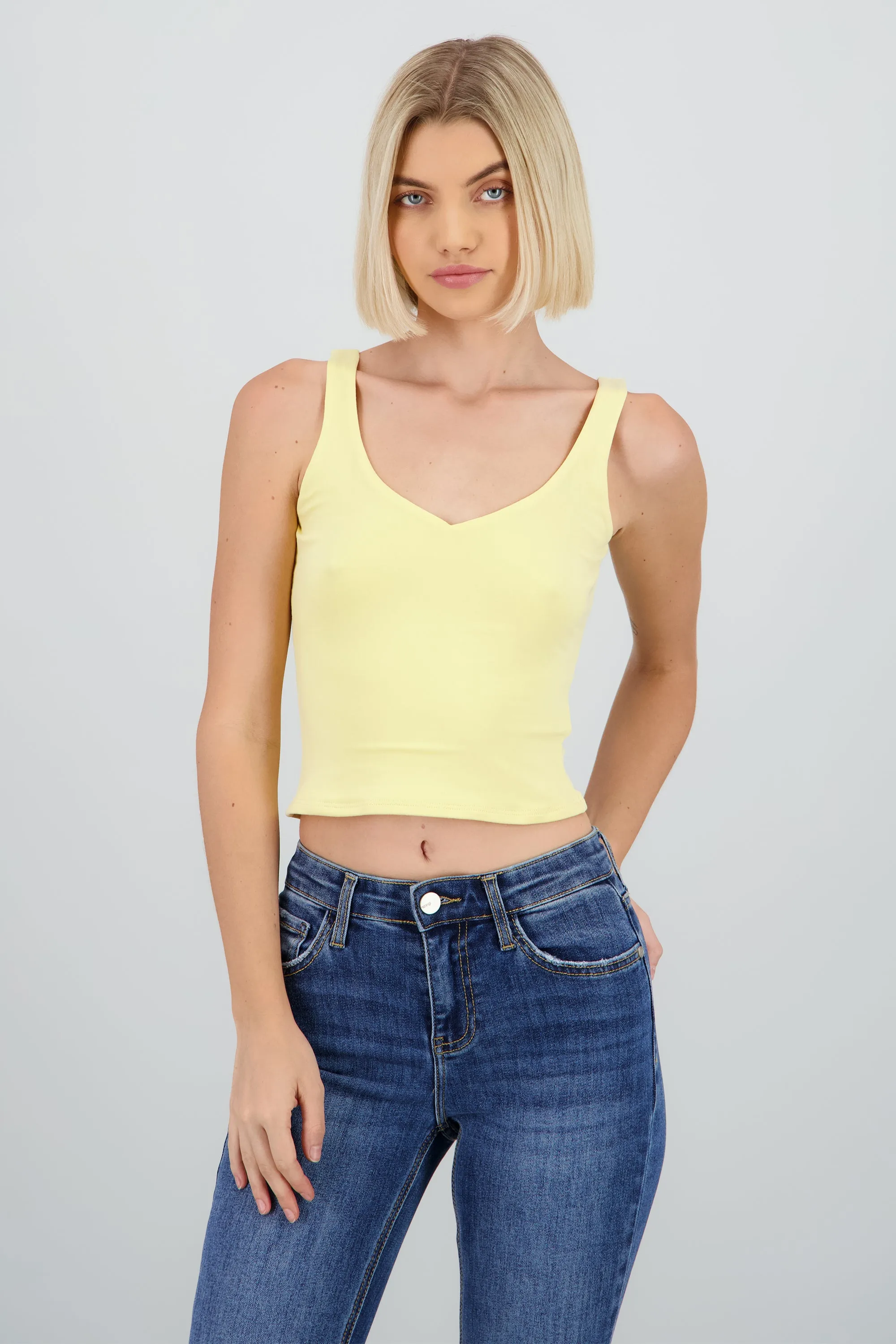 Top tirantes escote v forrado doble tela sold by Shasa product image thumbnail 2