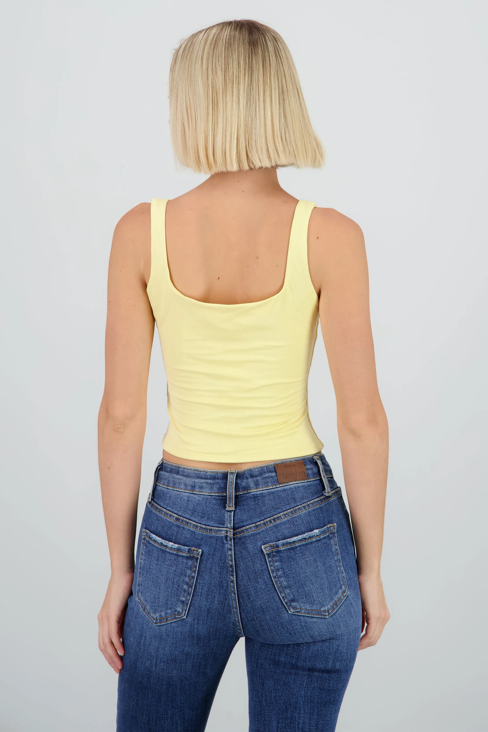 Top tirantes escote v forrado doble tela sold by Shasa product image thumbnail 4