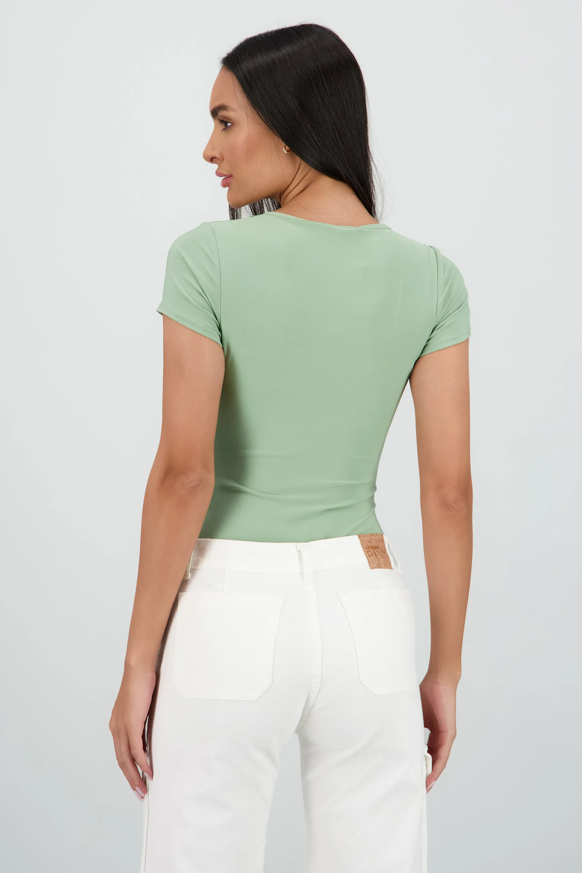 Body manga corta escote cuadrado sold by Shasa product image thumbnail 4