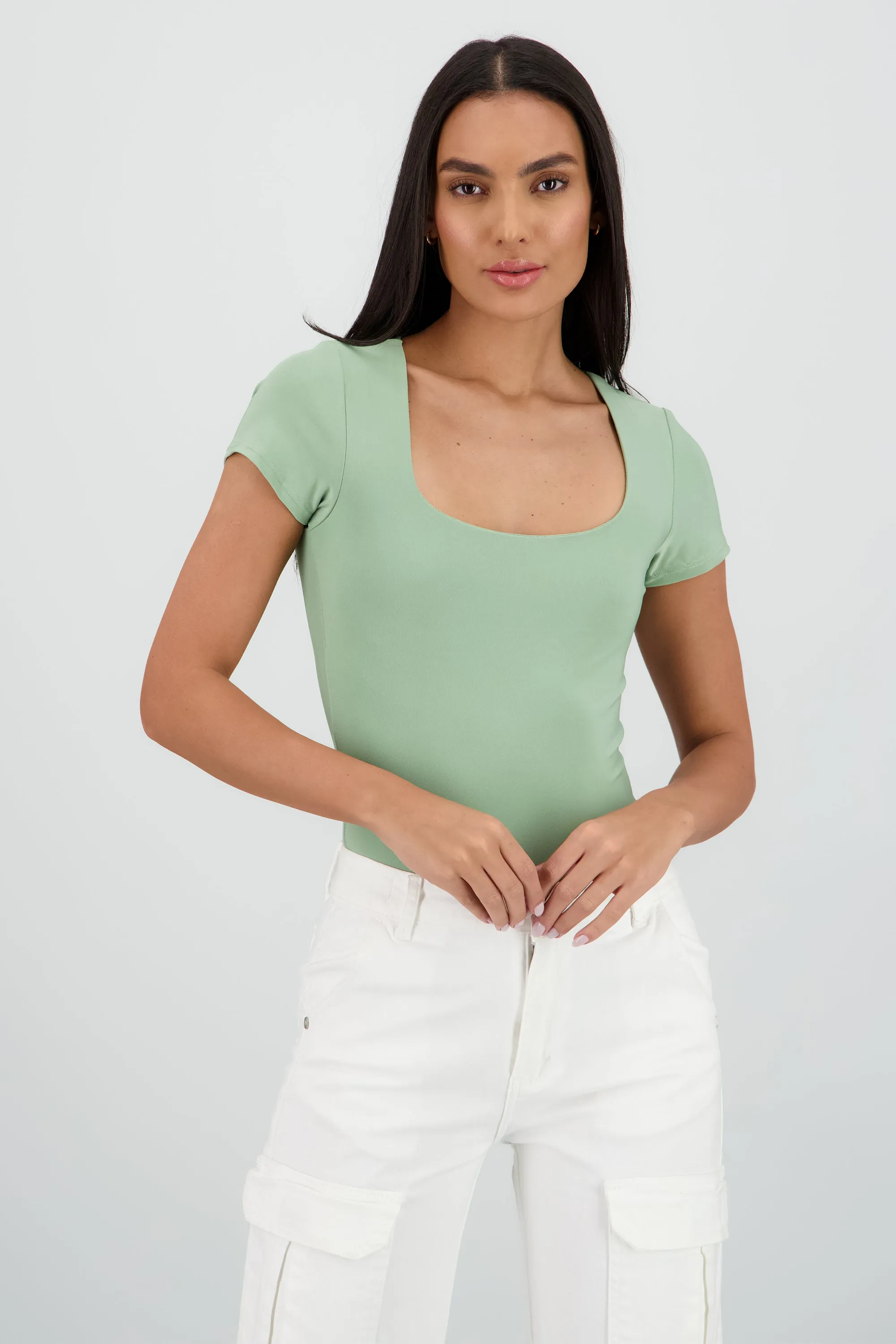 Body manga corta escote cuadrado sold by Shasa product image thumbnail 2