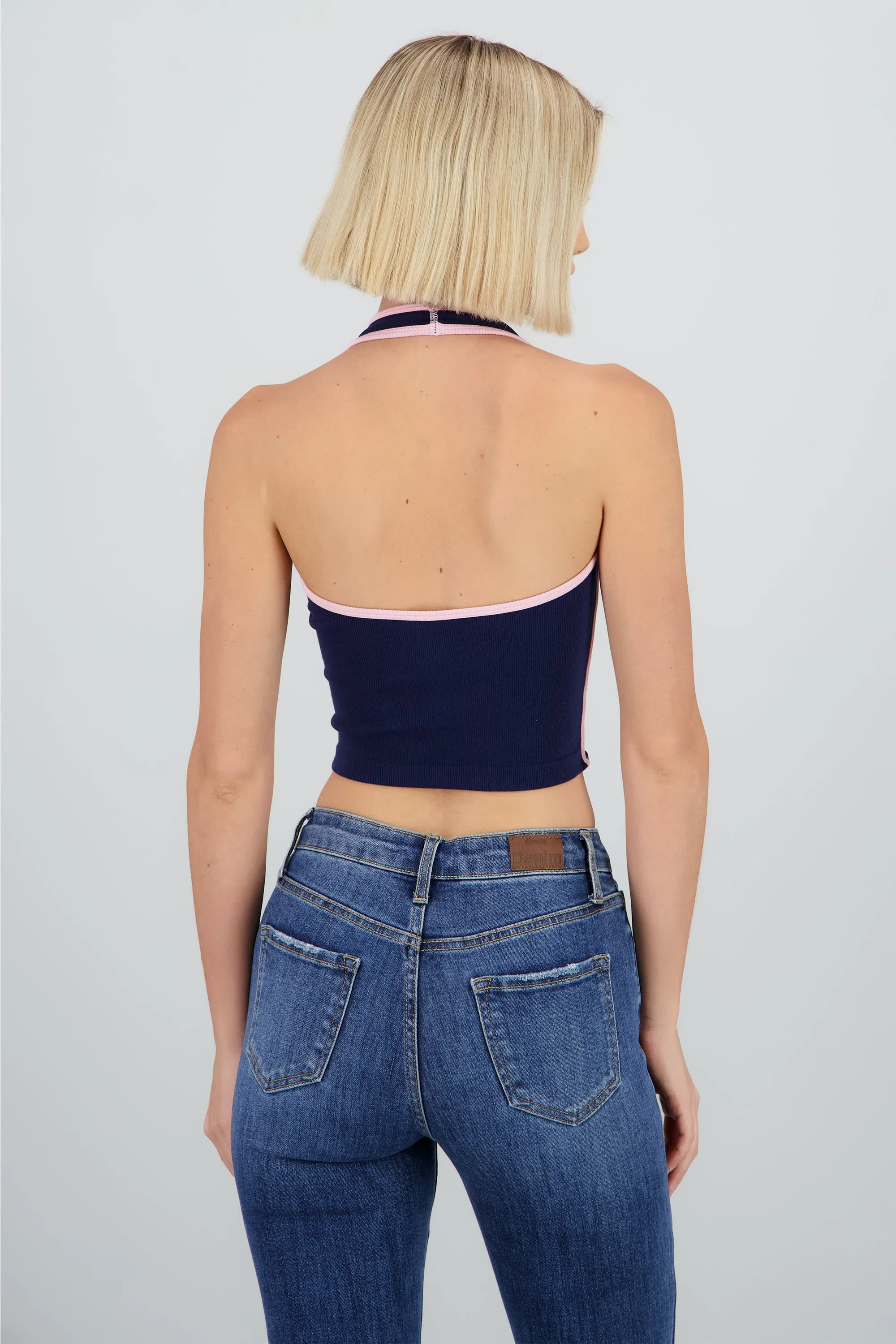 Top halter seamless contraste sold by Shasa product image thumbnail 4