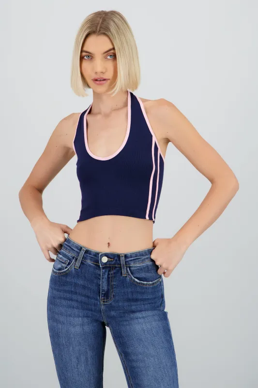 Top halter seamless contraste sold by Shasa