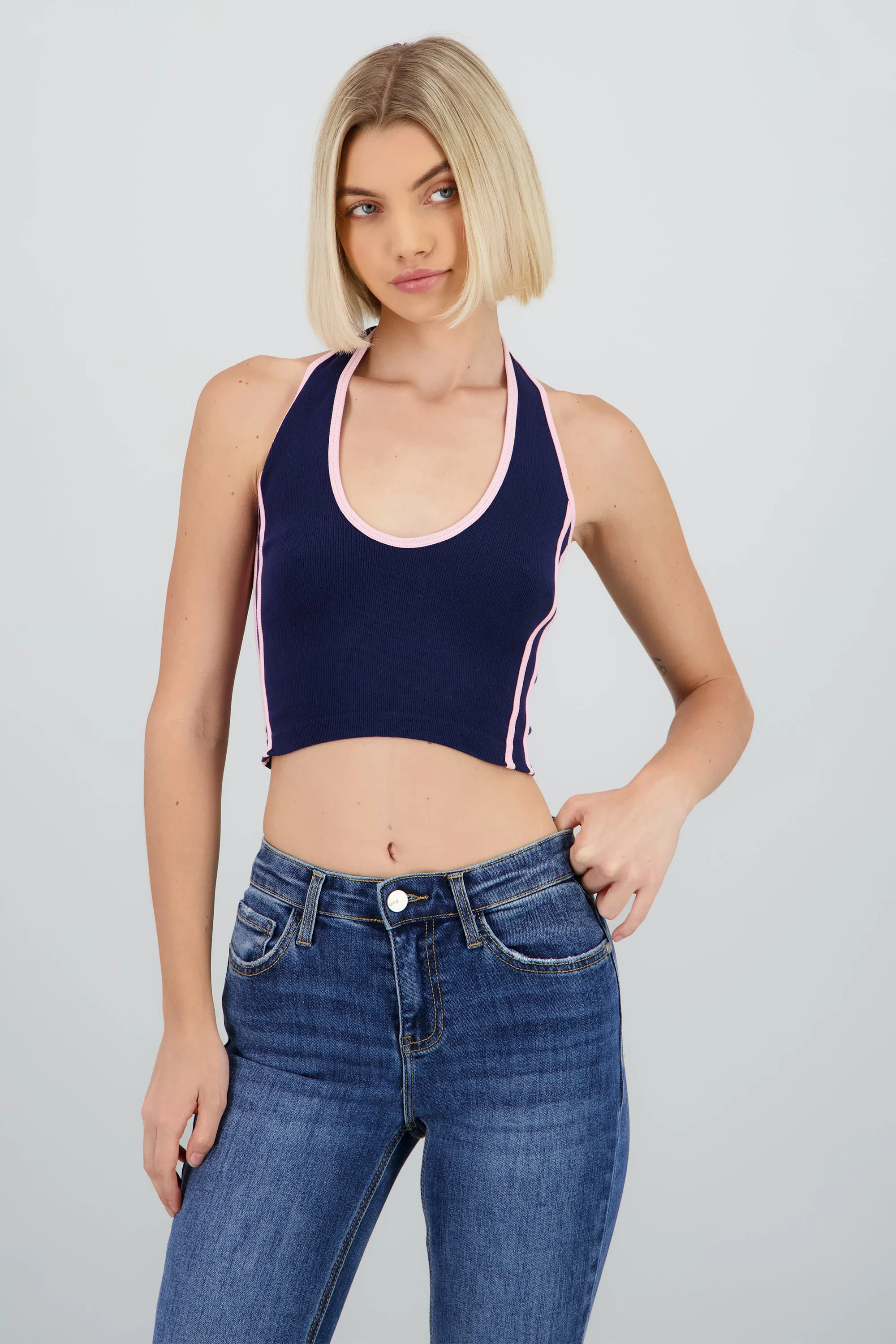 Top halter seamless contraste sold by Shasa product image thumbnail 2