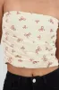 Top tubo drapeado strapless detalle mesh sold by Shasa