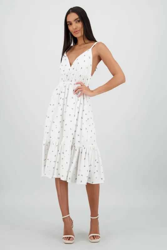 Vestido midi tirantes escote v sold by Shasa