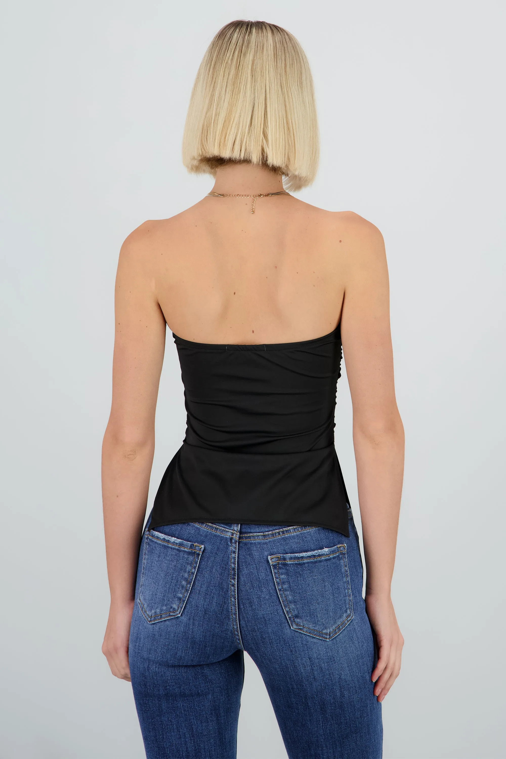 Top tubo drapeado con aberturas en costados sold by Shasa product image thumbnail 4