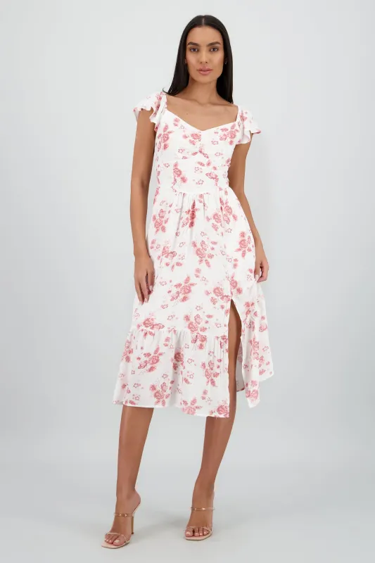 Vestido midi flores sold by Shasa